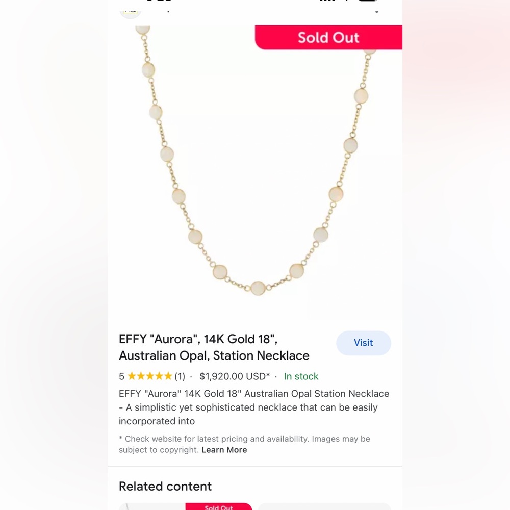 Effy “Aurora” Australian Opal necklace-14k gold - Picture 4 of 14